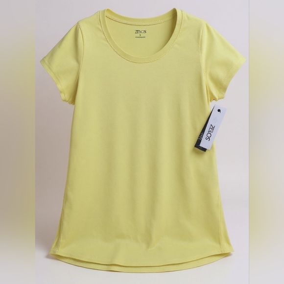 NWT ZELOS Lime Green Black Workout Set Shorts & Tee Small - Picture 3 of 4